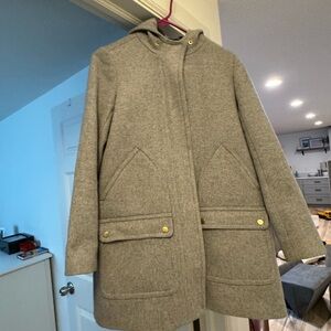 J. Crew veil parka coat gray hooded wool blend